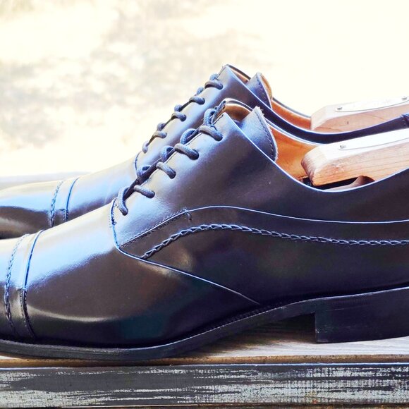 Calzoleria Harris 9-M Black Italian Oxford Dress Shoes main image 9